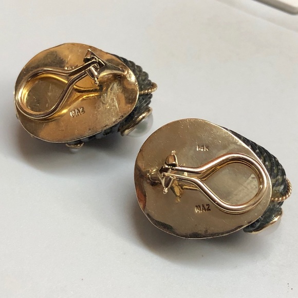 Estate MAZ 14K Gold Seashell w/Pearls Clip on SOLD! - Picture 5 of 8